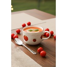 Rakle x Bengi Kurtcebe Pomodoro Stoneware Çorba Kupası 11 cm