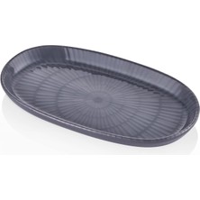 The Mia Noon Oval Servis 2li Gri 26 cm