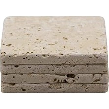 Bubigo Traverten Bardak Altlığı | Traverten Eskitme I 4’lü Btg-42