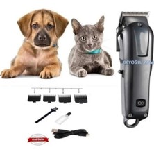Moontime Alaçatı Şarjlı Dijital Ekran Profesyonel Kedi Köpek Evcil Hayvan Tüy Kesme Makinası