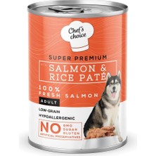 Chef's Choice Yetişkin Köpekler Için, Hipoalerjenik, Somon Balıklı ve Pirinçli Ezme, 400 G x 12 Adet