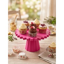 Cupcake ve Tatlı Sunum Tepsisi | Modern Yivli Kek Standı