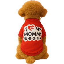 Mpz Pets Kedi ve Köpek Kıyafeti & Elbisesi Kırmızı Sweatshirt Wht Love Mommy S