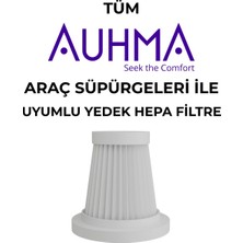 Azurtech Yedek Hepa Filtre Tüm Araç Süpürgeleri ile Uyumlu Beyaz Renkli Yüksek Verimli Filtre