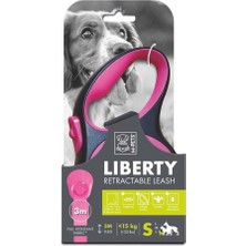 M-Pets Lıberty Otomatik Gezdirme Şerit 3mt/pınk (S)