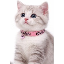 Kedi Boyun Tasması Zilli ve Ayarlanabilir Alaca Desenli