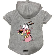 Kapişonlu Polar Sweatshirt Köpek ve Kedi Kıyafeti & Elbisesi Gri Courage S