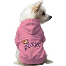 Kedi ve Köpek Kıyafeti & Elbisesi Pembe Hoodie Queen Xl