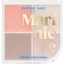 Vivienne Sabó Mariniere Contouring Palette Krem Yüz Paleti 02 - Powder Formula For Defined Contours & Matte Finish Çok Renkli