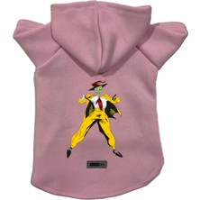 Kapişonlu Polar Sweatshirt Köpek ve Kedi Kıyafeti & Elbisesi Pembe Mask L