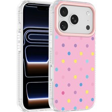 Teleplus iPhone 17 Pro Max Kılıf Puantiye Desenli Potik Sert Pc Kapak