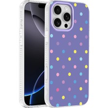 Teleplus iPhone 16 Pro Kılıf Puantiye Desenli Potik Sert Pc Kapak