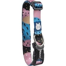 Nazz Köpek Boyun Tasması Çilekli Pembe Medium 2X34 cm