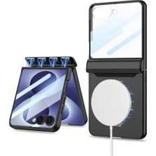Teleplus Samsung Galaxy Z Flip 8 Kılıf M-Safe Şarj Özellikli Kıpta Kpt-04 Sert Pc Kapak