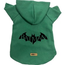 Kapişonlu Sweatshirt Köpek ve Kedi Kıyafeti - Yeşil Batman Xl Beden