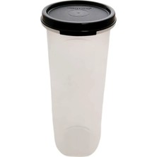 Tupperware Circular 890 ml Siyah Yumurta Kabı Yuvarlak Kutu Kuru Saklama Stoku Dekorasyon Geri Sihirli Kutu Kahve Pedleri Için
