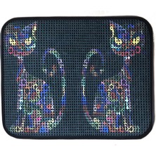 Miapet Elekli Desenli Kedi Tuvalet Önü Paspası 60 x 45 cm Yan Kediler