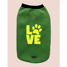 Yeni Sezon Köpek ve Kedi Kıyafeti - Yeşil Love Xs Beden