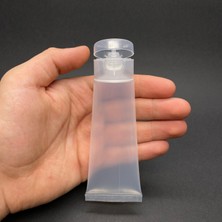 Şeffaf Boş Krem Tüpü 50ML, Fliptop Kapaklı Merhem Tüpü, Şeffaf Lipgloss Tüp 50 ml x 3 Adet