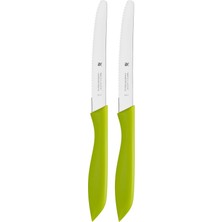 Wmf 2 Parça Kahvaltı Bıçağı Seti, 23 Cm, Tırtıklı Ekmek ve Sandviç Bıçağı, Özel Bıçak Çeliği, Plastik Sap, Yeşil