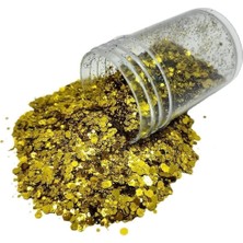 Tinky Winky Epoksi Süsleme Glitter Sarı Gold Pul 5 gr
