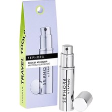 Sephora Çanta Boyu Taşınabilir Gümüş Parfüm Sprey Şişesi - 5 ml 70 Püskürtme - Sephoracollection