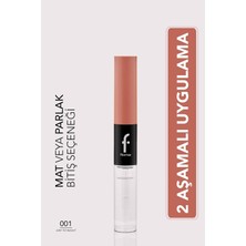 Flormar Duoglam Yüksek Pigmentli Kremsi Likit Ruj & Ultra Kalıcı Dudak Parlatıcısı 001 Day To Nıght