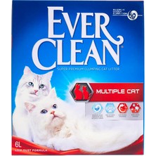 Ever Clean Multiple Cat Birden Fazla Kedili Evler Için Kokulu Topaklanan Kedi Kumu 6 Lt