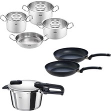 Fissler Vitaquick Edition 4,5 Litre Düdüklü Tencere + Original Profi Collection Tencere ve Tava Seti