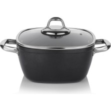 Schafer Gastronomie Master Granit 26 cm Kare Tava Siyah