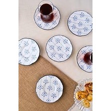 Tabakevi Tabak Evi Porselen Audrey Çay Tabak Takımı 12CM 6 Parça FLY6ÇTPRS1209