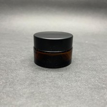 20 cc Cam Amber Krem Kavanozu, Kapak Içi Contalı, Kahverengi Krem Kavanozu x 10 Adet