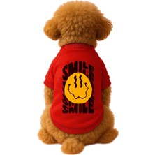 Kedi ve Köpek Kıyafeti & Elbisesi Kırmızı Sweatshirt Smile Xs