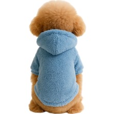 Monopetz Hoodie Peluş Köpek ve Kedi Kıyafeti Mavi Xs