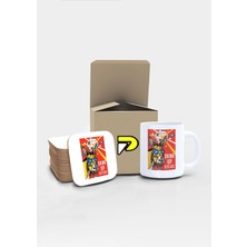 Postermanya Drink Up Bitches Komik Eşek Tasarımlı Baskılı Kupa Bardak Seti, Eğlenceli Özel Hediye Mug