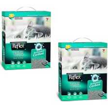 Reflex Aktif Karbonlu Süper Hızlı Topaklanan Kedi Kumu 10LT Turkuaz (2 Adet)
