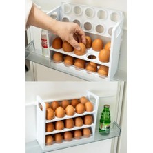 Mithra Life 3 Katlı 30 Bölmeli Buzdolabı Içi Yumurtalık Organizeri Plastik Beyaz MIT1094