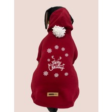 Monopetz Kapişonlu Sweatshirt Köpek ve Kedi Yılbaşı Kıyafeti - Yılbaşı Özel Noel Baba Xl Beden