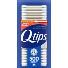 Q-Tips Pamuklu Çubuklar, Hijyen Kalkanı, Ilk Yardım Için, Güzellik ve BEBEK,%100 Pamuk, 300 Adet