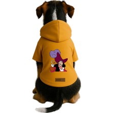 Monopetz Baskılı Içi Polarlı Köpek ve Kedi Kıyafeti & Elbisesi - Sarı Renk Kapüşonlu Hoodie B9EF3, S