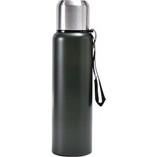 304 L Çelik 750 ml Yeşil Kamp Piknik Termos Tutmalı Termos CIN491YS