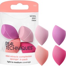 Real Techniques Real Techniques 4 Mini Miracle Complexion Sponges - 4´lü Makyaj Süngeri 1 Paket (1 x 1 Adet)
