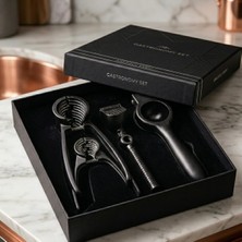 Chef Gastronomy Set, Mat Siyah Eloksal Döküm, Fındıkkıran ve Narenciye Sıkacağı, Profesyonel Mutfak Seti