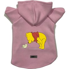 Kapişonlu Polar Sweatshirt Köpek ve Kedi Kıyafeti & Elbisesi Pembe Winnie The Pooh M