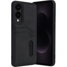 Bezos S25 Edge Sara Kartvizitli Deri - Siyah