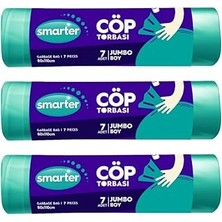 Smarter 3 Lü Jumbo Boy Çöp Torbası 80X110CM (Çöp Poşeti)