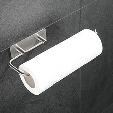 Deltahome Paslanmaz Çelik Kağıt Rulo Havlu Tutucu Peçetelik - Inox - Kendinden Yapışkanlı