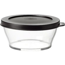 Tupperware Royal Serisi 610 ml Saklama Kabı, Şeffaf, Siyah Kapak