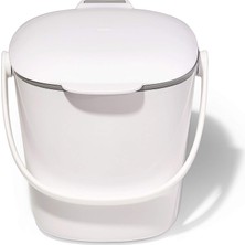 Oxo Good Grips Kompost Kovası, Beyaz, Koku Geçirmez Çöp Kutusu, Mutfak Için, 2,8 L