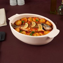 Aryıldız Elissa Oval Fırın Kabı Mat Beyaz 31 cm